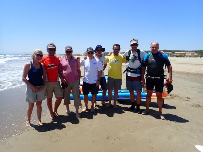 Spontaneous support at Narbonne-Plage, especially thanks to Odile and Gilles, and sailing partner for the day Pablo :)