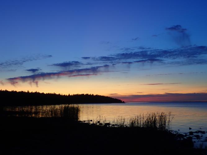 On Saaremaa, missed the last ferry but not the sunset