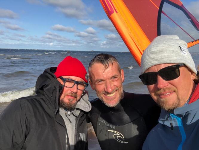 Quick sail before departing Kalajoki - with Juha and Jarno