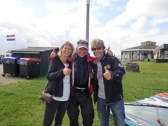 Rodney and Anita and a well fed windsurfer