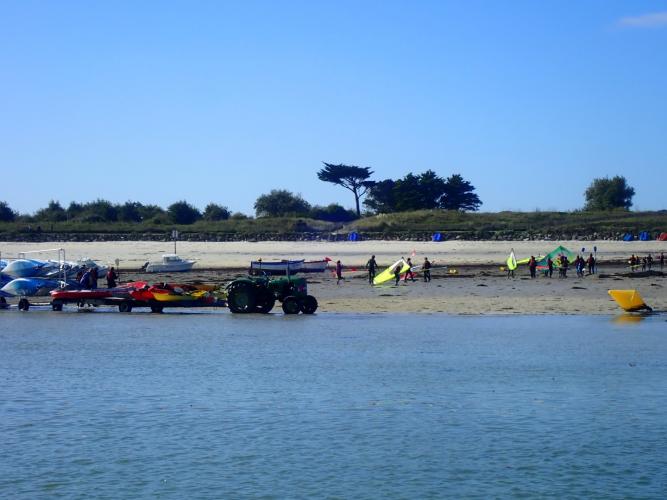 Tractors are great at low tide