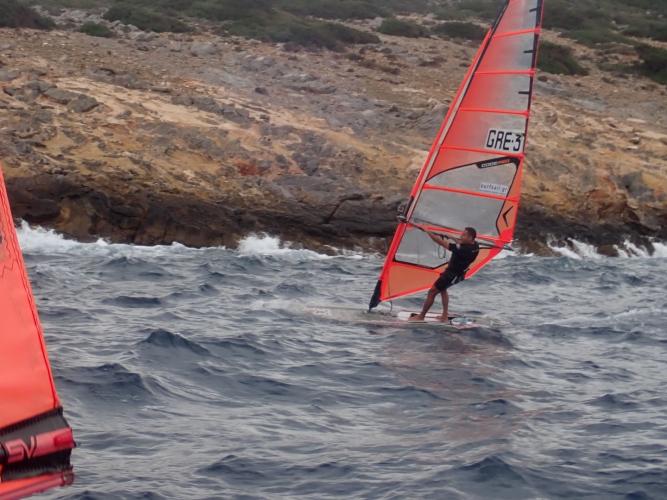 Tasos, on our windsurf round Poros